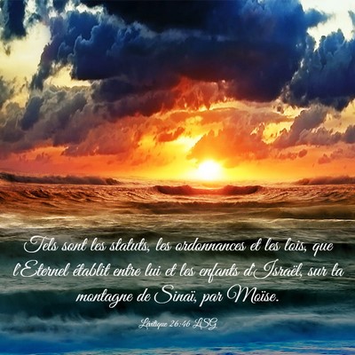 Picture 03 - Lévitique 26:46 LSG - Tels sont les statuts, les ordonnances et les - Bible Verse Picture