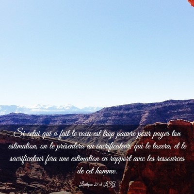 Picture 03 - Lévitique 27:8 LSG - Si celui qui a fait le voeu est trop pauvre pour - Bible Verse Picture