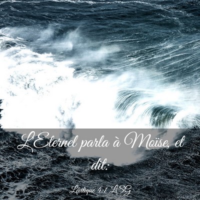 Picture 03 - Lévitique 4:1 LSG - L'Eternel parla à Moïse, et - Bible Verse Picture