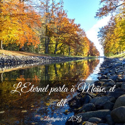 Picture 03 - Lévitique 6:1 LSG - L'Eternel parla à Moïse, et - Bible Verse Picture