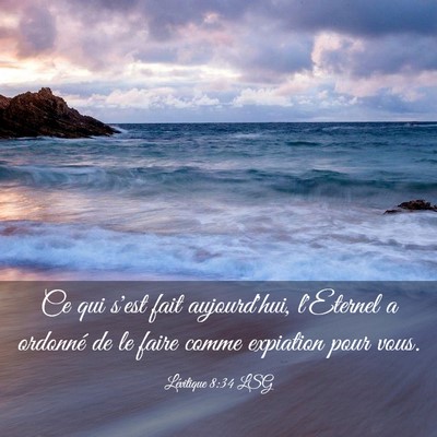 Picture 03 - Lévitique 8:34 LSG - Ce qui s'est fait aujourd'hui, l'Eternel a - Bible Verse Picture