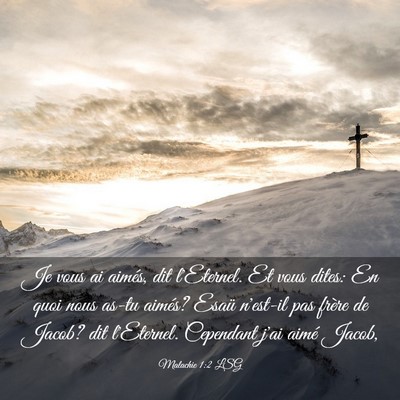 Picture 03 - Malachie 1:2 LSG - Je vous ai aimés, dit l'Eternel. Et vous dites: - Bible Verse Picture
