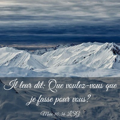 Picture 03 - Marc 10:36 LSG - Il leur dit: Que voulez-vous que je fasse pour - Bible Verse Picture