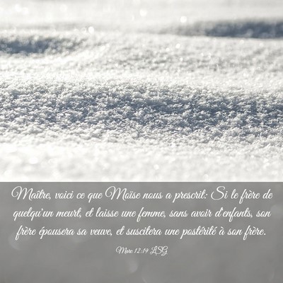 Picture 03 - Marc 12:19 LSG - Maître, voici ce que Moïse nous a prescrit: Si - Bible Verse Picture