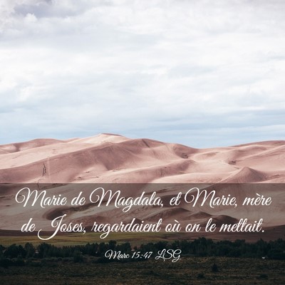 Picture 03 - Marc 15:47 LSG - Marie de Magdala, et Marie, mère de Joses, - Bible Verse Picture
