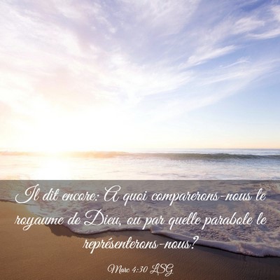 Picture 03 - Marc 4:30 LSG - Il dit encore: A quoi comparerons-nous le royaume - Bible Verse Picture