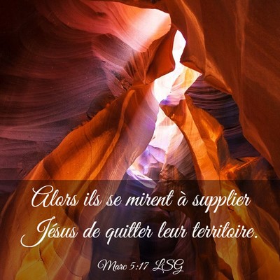 Picture 03 - Marc 5:17 LSG - Alors ils se mirent à supplier Jésus de quitter - Bible Verse Picture