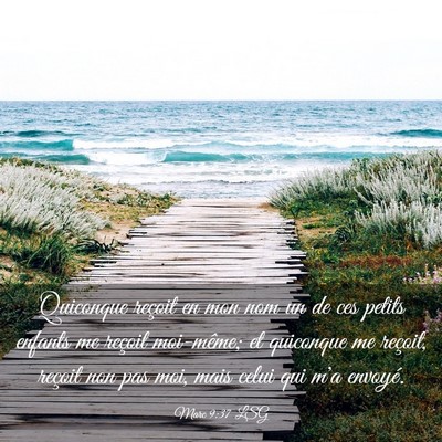 Picture 03 - Marc 9:37 LSG - Quiconque reçoit en mon nom un de ces petits - Bible Verse Picture