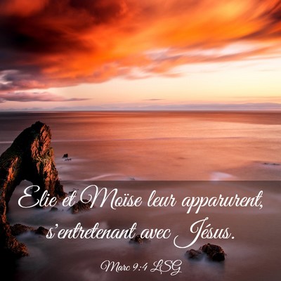 Picture 03 - Marc 9:4 LSG - Elie et Moïse leur apparurent, s'entretenant - Bible Verse Picture