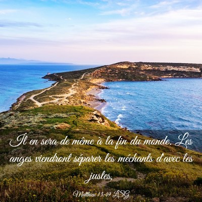 Picture 03 - Matthieu 13:49 LSG - Il en sera de même à la fin du monde. Les anges - Bible Verse Picture