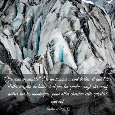 Picture 03 - Matthieu 18:12 LSG - Que vous en semble? Si un homme a cent brebis, et - Bible Verse Picture