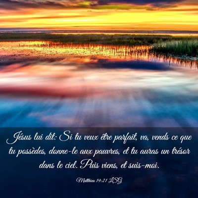 Picture 03 - Matthieu 19:21 LSG - Jésus lui dit: Si tu veux être parfait, va, - Bible Verse Picture