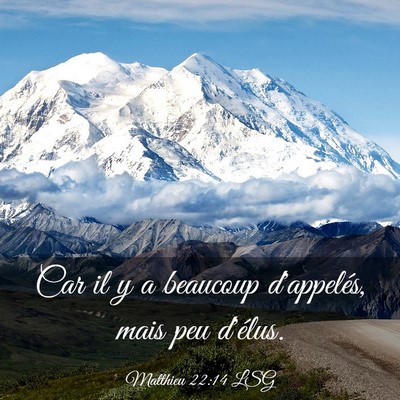 Picture 03 - Matthieu 22:14 LSG - Car il y a beaucoup d'appelés, mais peu - Bible Verse Picture
