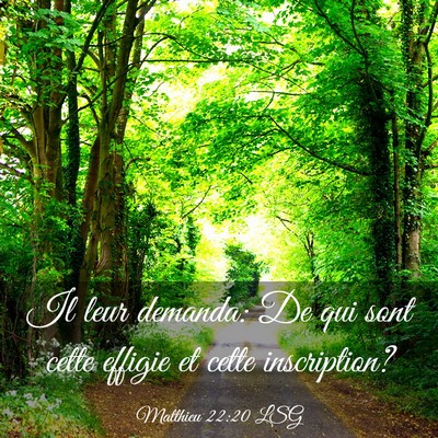 Picture 03 - Matthieu 22:20 LSG - Il leur demanda: De qui sont cette effigie et - Bible Verse Picture
