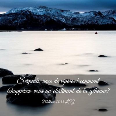 Picture 03 - Matthieu 23:33 LSG - Serpents, race de vipères! comment - Bible Verse Picture