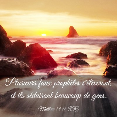 Picture 03 - Matthieu 24:11 LSG - Plusieurs faux prophètes s'élèveront, et ils - Bible Verse Picture
