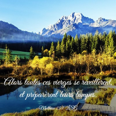 Picture 03 - Matthieu 25:7 LSG - Alors toutes ces vierges se réveillèrent, et - Bible Verse Picture
