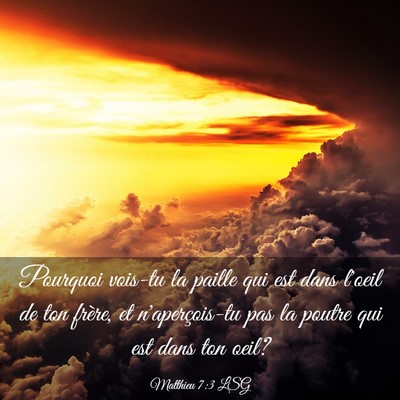 Picture 03 - Matthieu 7:3 LSG - Pourquoi vois-tu la paille qui est dans l'oeil de - Bible Verse Picture
