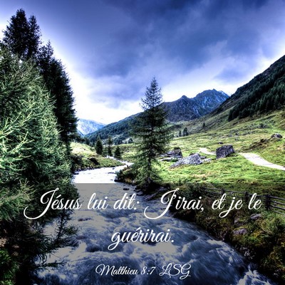 Picture 03 - Matthieu 8:7 LSG - Jésus lui dit: J'irai, et je le - Bible Verse Picture
