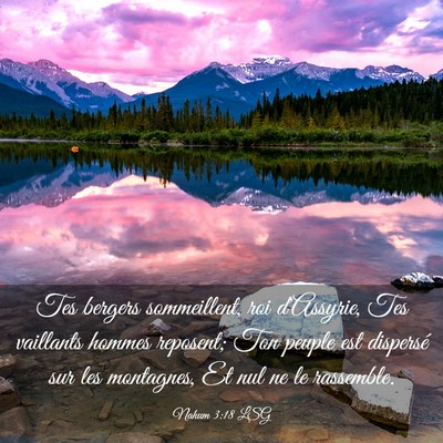 Picture 03 - Nahum 3:18 LSG - Tes bergers sommeillent, roi d'Assyrie, Tes - Bible Verse Picture