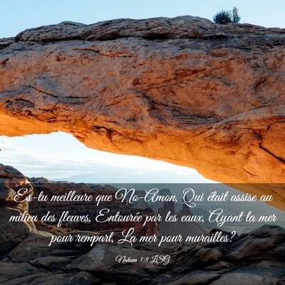 Picture 03 - Nahum 3:8 LSG - Es-tu meilleure que No-Amon, Qui était assise au - Bible Verse Picture