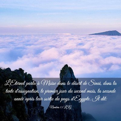 Picture 03 - Nombres 1:1 LSG - L'Eternel parla à Moïse dans le désert de - Bible Verse Picture