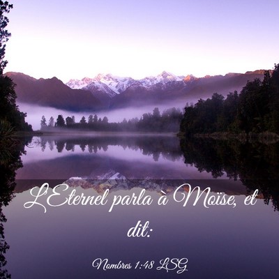 Picture 03 - Nombres 1:48 LSG - L'Eternel parla à Moïse, et - Bible Verse Picture