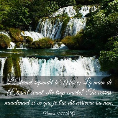 Picture 03 - Nombres 11:23 LSG - L'Eternel répondit à Moïse: La main de - Bible Verse Picture
