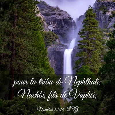 Picture 03 - Nombres 13:14 LSG - pour la tribu de Nephthali: Nachbi, fils de - Bible Verse Picture