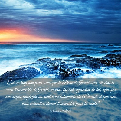 Picture 03 - Nombres 16:9 LSG - Est-ce trop peu pour vous que le Dieu d'Israël - Bible Verse Picture