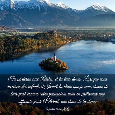 Picture 03 - Nombres 18:26 LSG - Tu parleras aux Lévites, et tu leur diras: - Bible Verse Picture
