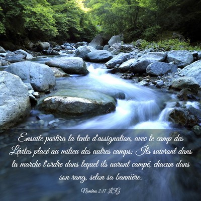 Picture 03 - Nombres 2:17 LSG - Ensuite partira la tente d'assignation, avec le - Bible Verse Picture