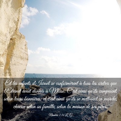 Picture 03 - Nombres 2:34 LSG - Et les enfants d'Israël se conformèrent à tous - Bible Verse Picture