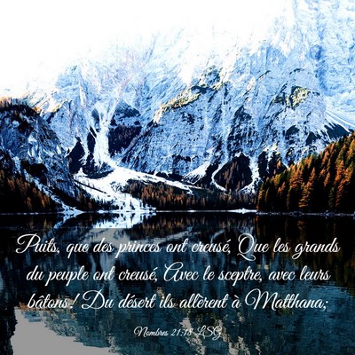 Picture 03 - Nombres 21:18 LSG - Puits, que des princes ont creusé, Que les - Bible Verse Picture