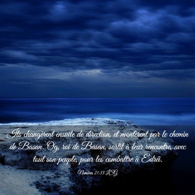 Picture 03 - Nombres 21:33 LSG - Ils changèrent ensuite de direction, et - Bible Verse Picture