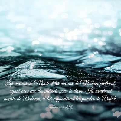 Picture 03 - Nombres 22:7 LSG - Les anciens de Moab et les anciens de Madian - Bible Verse Picture
