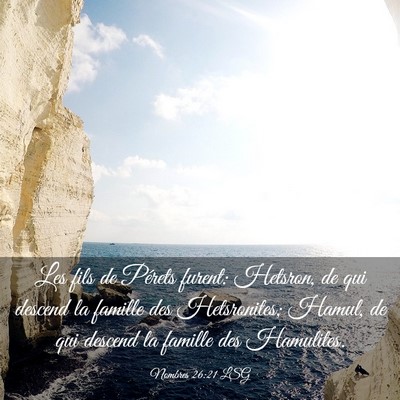 Picture 03 - Nombres 26:21 LSG - Les fils de Pérets furent: Hetsron, de qui - Bible Verse Picture