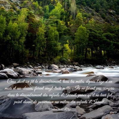 Picture 03 - Nombres 26:62 LSG - Ceux dont on fit le dénombrement, tous les - Bible Verse Picture
