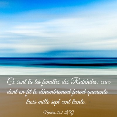 Picture 03 - Nombres 26:7 LSG - Ce sont là les familles des Rubénites: ceux - Bible Verse Picture