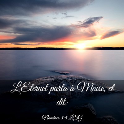 Picture 03 - Nombres 3:5 LSG - L'Eternel parla à Moïse, et - Bible Verse Picture