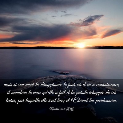 Picture 03 - Nombres 30:8 LSG - mais si son mari la désapprouve le jour où il - Bible Verse Picture