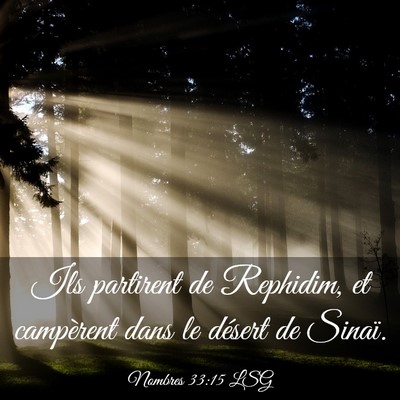 Picture 03 - Nombres 33:15 LSG - Ils partirent de Rephidim, et campèrent dans le - Bible Verse Picture