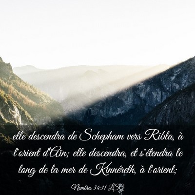 Picture 03 - Nombres 34:11 LSG - elle descendra de Schepham vers Ribla, à - Bible Verse Picture