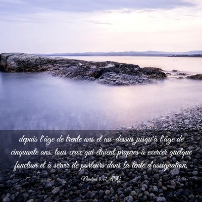 Picture 03 - Nombres 4:47 LSG - depuis l'âge de trente ans et au-dessus jusqu'à - Bible Verse Picture