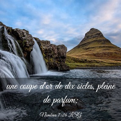 Picture 03 - Nombres 7:26 LSG - une coupe d'or de dix sicles, pleine de - Bible Verse Picture