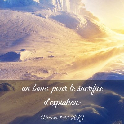 Picture 03 - Nombres 7:52 LSG - un bouc, pour le sacrifice - Bible Verse Picture