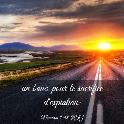 Picture 03 - Nombres 7:58 LSG - un bouc, pour le sacrifice - Bible Verse Picture