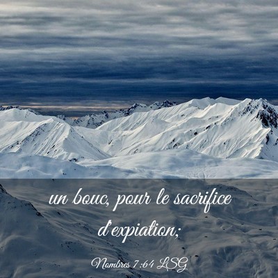 Picture 03 - Nombres 7:64 LSG - un bouc, pour le sacrifice - Bible Verse Picture