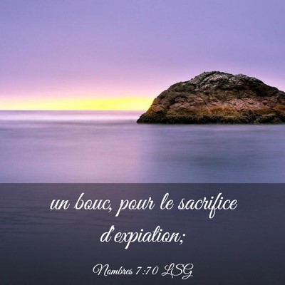 Picture 03 - Nombres 7:70 LSG - un bouc, pour le sacrifice - Bible Verse Picture