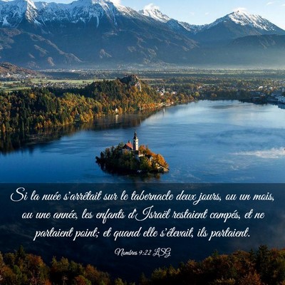 Picture 03 - Nombres 9:22 LSG - Si la nuée s'arrêtait sur le tabernacle deux - Bible Verse Picture